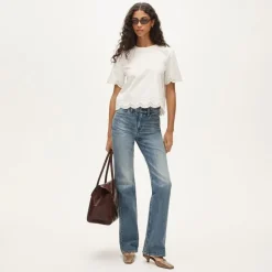 Premium-weight relaxed scalloped T-shirt