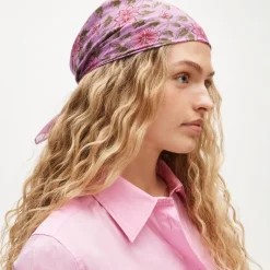 Printed lightweight cotton scarf