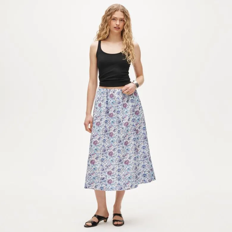 Pull-on midi skirt in Liberty® Christelle fabric