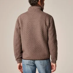 Quilted quarter-zip pullover