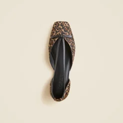 Quinn cutout ballet flats in leopard-print calf hair