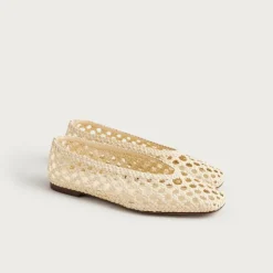 Quinn handwoven ballet flats in leather