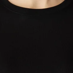 Refined rib elbow-sleeve T-shirt