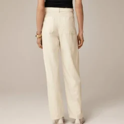 Relaxed barrel-leg pant in linen blend