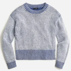 Relaxed linen-cotton blend beach sweater