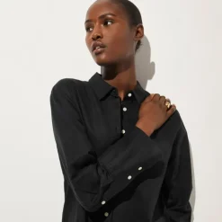 Relaxed-fit beach shirt in linen-cotton blend