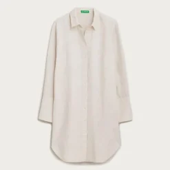 Relaxed-fit beach shirt in linen-cotton blend
