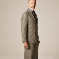 Relaxed-fit suit jacket in English merino wool