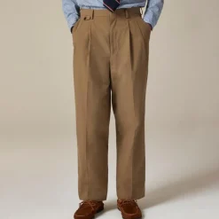 Relaxed-fit suit pant in cotton poplin