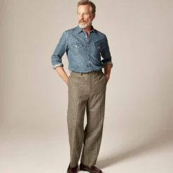 Relaxed-fit suit pant in English merino wool