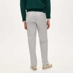 Relaxed-fit trouser in cotton seersucker