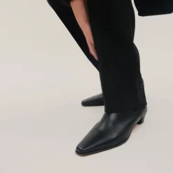 Remi square-toe ankle boots in leather