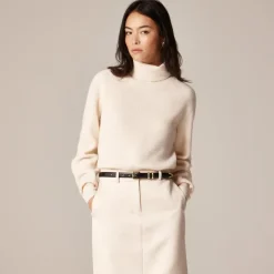 Ribbed cashmere turtleneck sweater