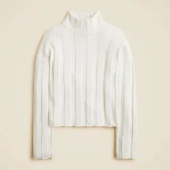 Ribbed mockneck sweater