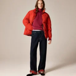 Ribbed turtleneck sweater in donegal wool blend