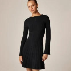 Rib-knit mini sweater-dress
