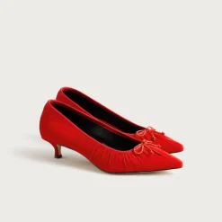 Robin ruched pumps in suede