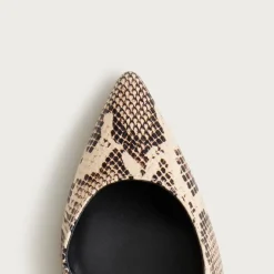 Robin slingback heels in snake-embossed leather