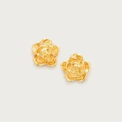 Rose stud earrings