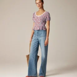 Rouje X J.Crew Poet top in carnation print