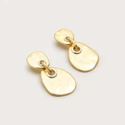 Round grommet drop earrings