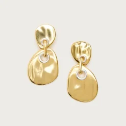 Round grommet drop earrings