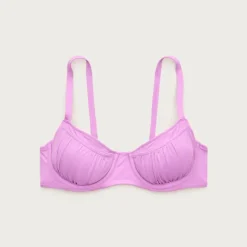 Ruched underwire bikini top