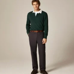 Rugby shirt with striped placket