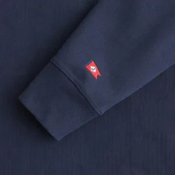 Rugby shirt with striped oxford collar