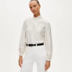 Scarf-neck shirt
