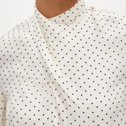 Scarf-neck shirt