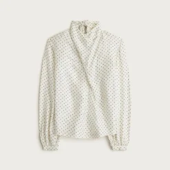 Scarf-neck shirt