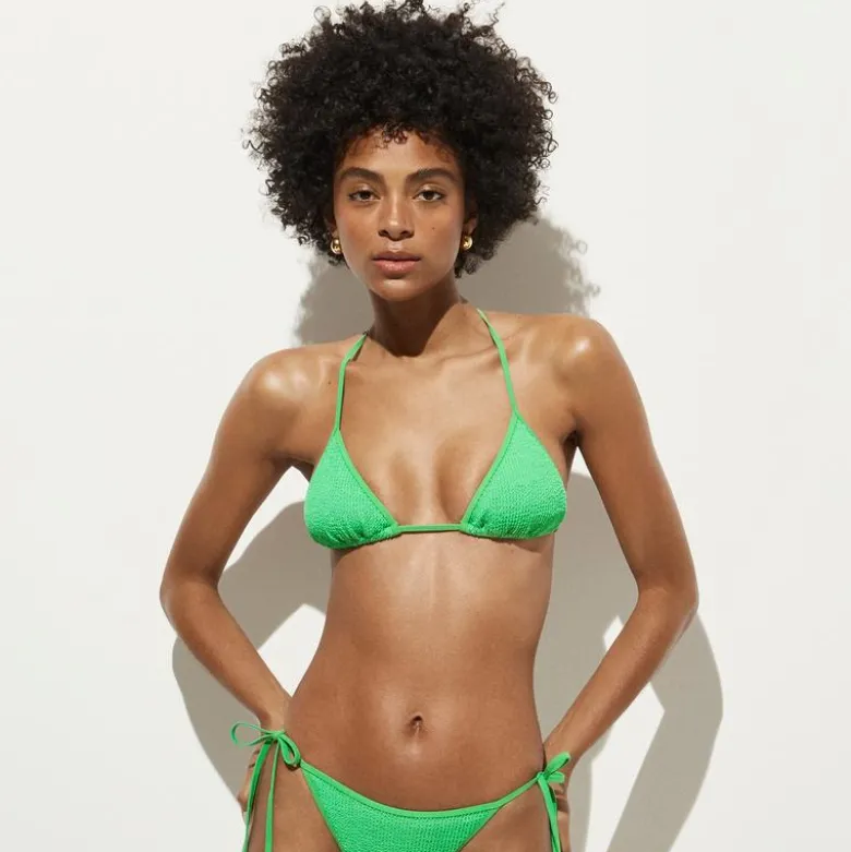 Scrunchie string bikini top