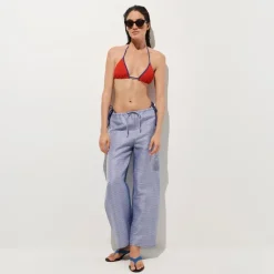 Scrunchie tipped string bikini top