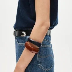 Sculptural cuff bracelets set-of-two