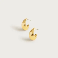 Sculptural hoop earrings