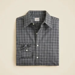 Secret Wash cotton poplin shirt with point collar