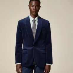 Shawl-collar dinner jacket in velvet