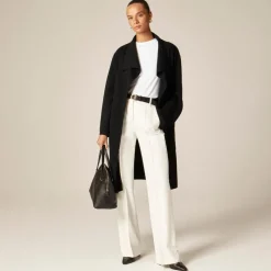 Shawl-collar sweater blazer