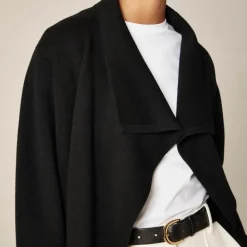 Shawl-collar sweater blazer