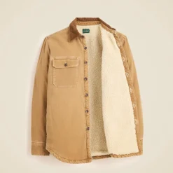 Sherpa-lined duck canvas shirt-jacket