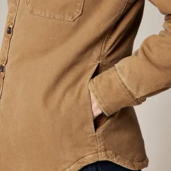 Sherpa-lined duck canvas shirt-jacket