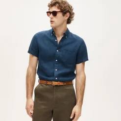Short-sleeve Baird McNutt Irish linen shirt