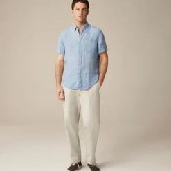 Short-sleeve Baird McNutt Irish linen shirt