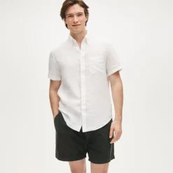 Short-sleeve Baird McNutt Irish linen shirt