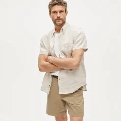 Short-sleeve Baird McNutt Irish linen shirt