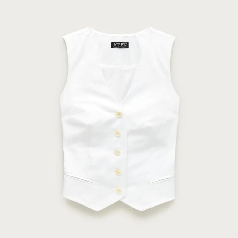 Shrunken V-neck vest top