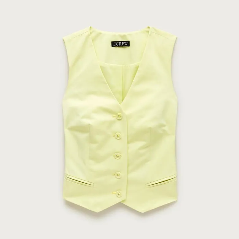 Shrunken V-neck vest top