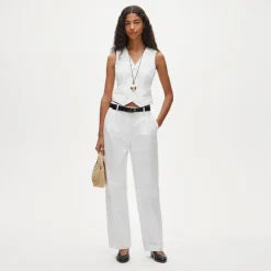 Shrunken V-neck vest top
