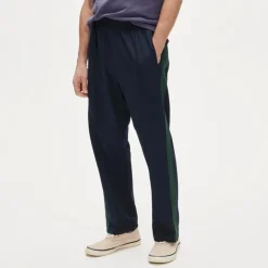 Side-stripe knit track pant